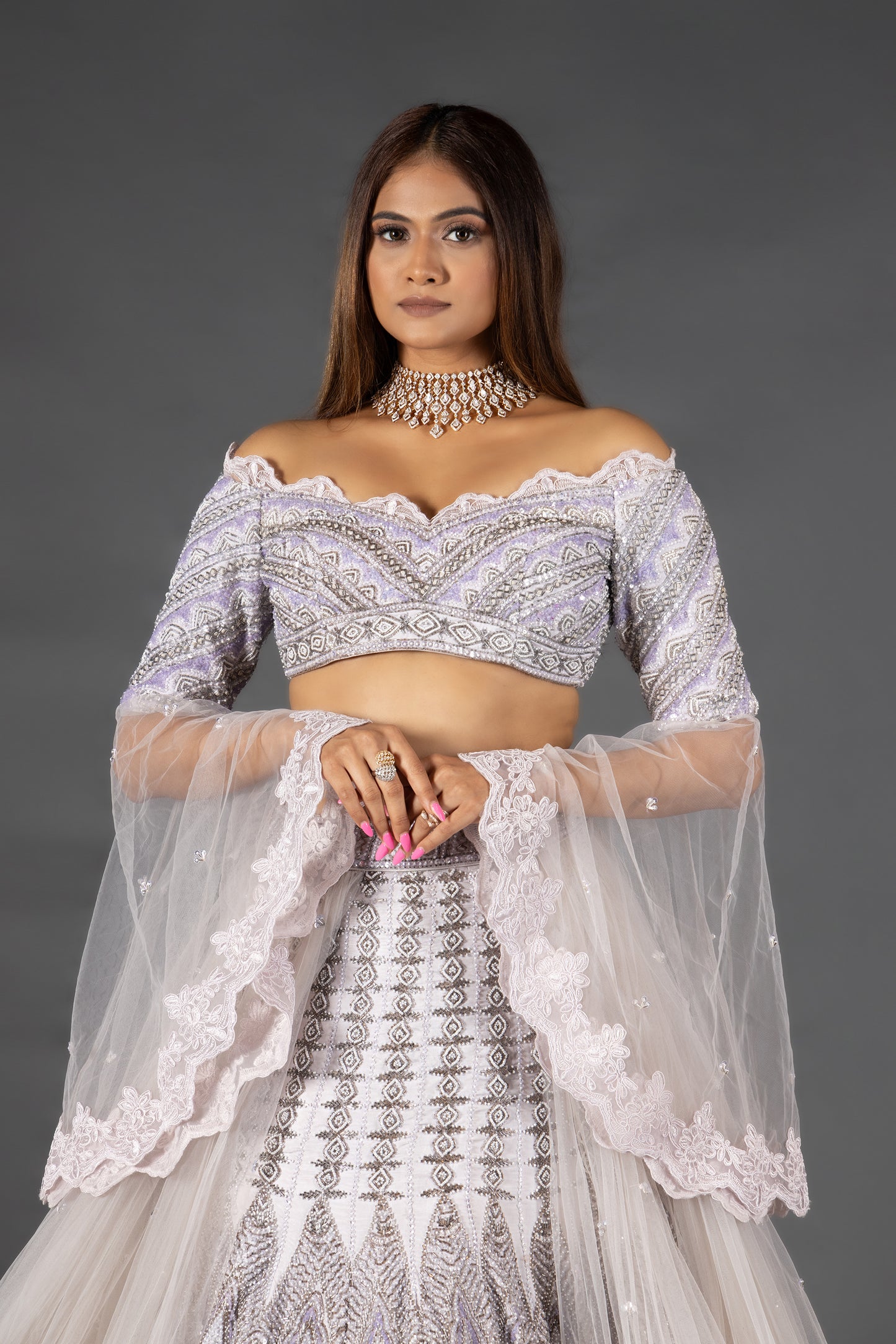 Lilac Lehenga Set