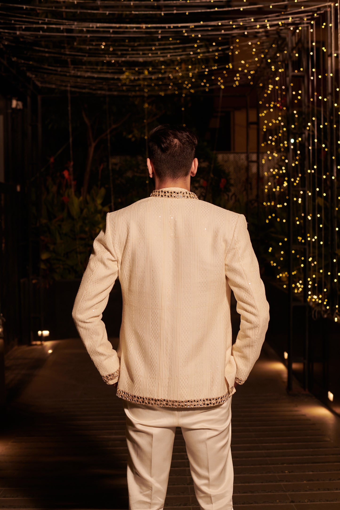 Ivory Impression Jacket Set