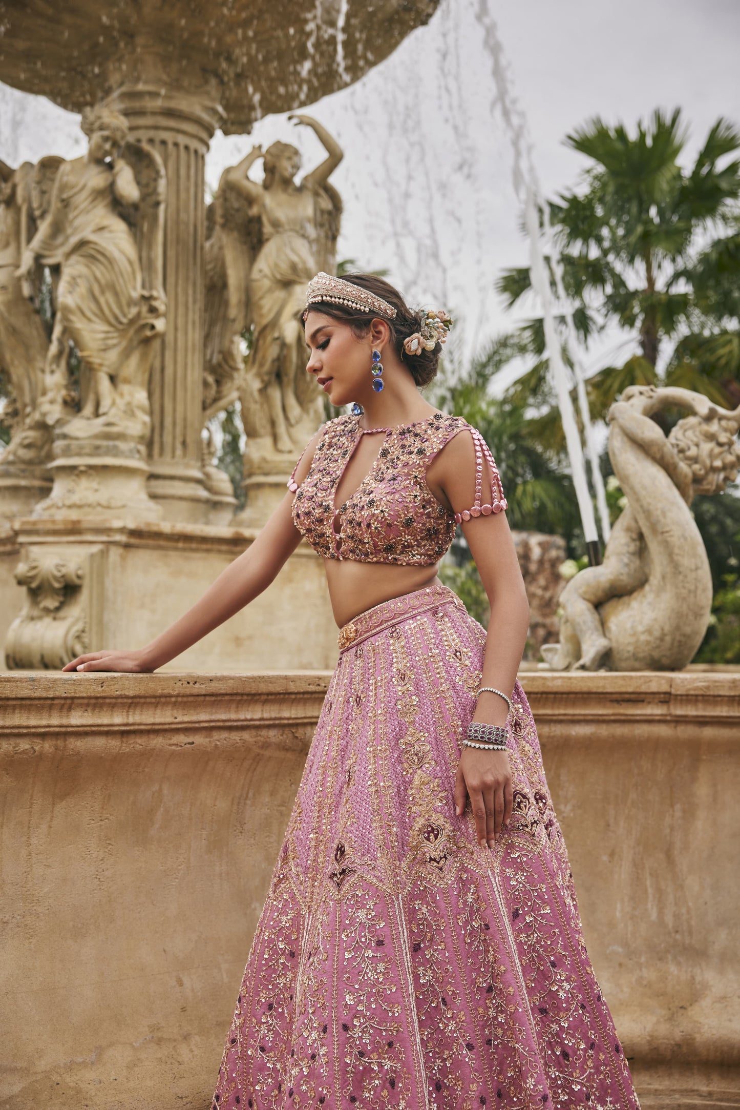 Flamingo Flounce Lehenga Set
