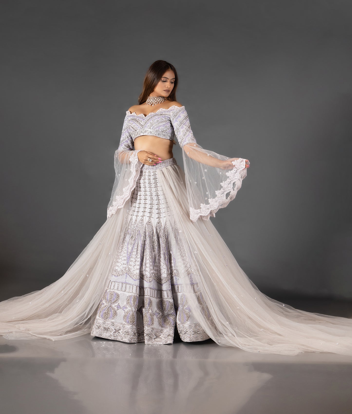 Lilac Lehenga Set