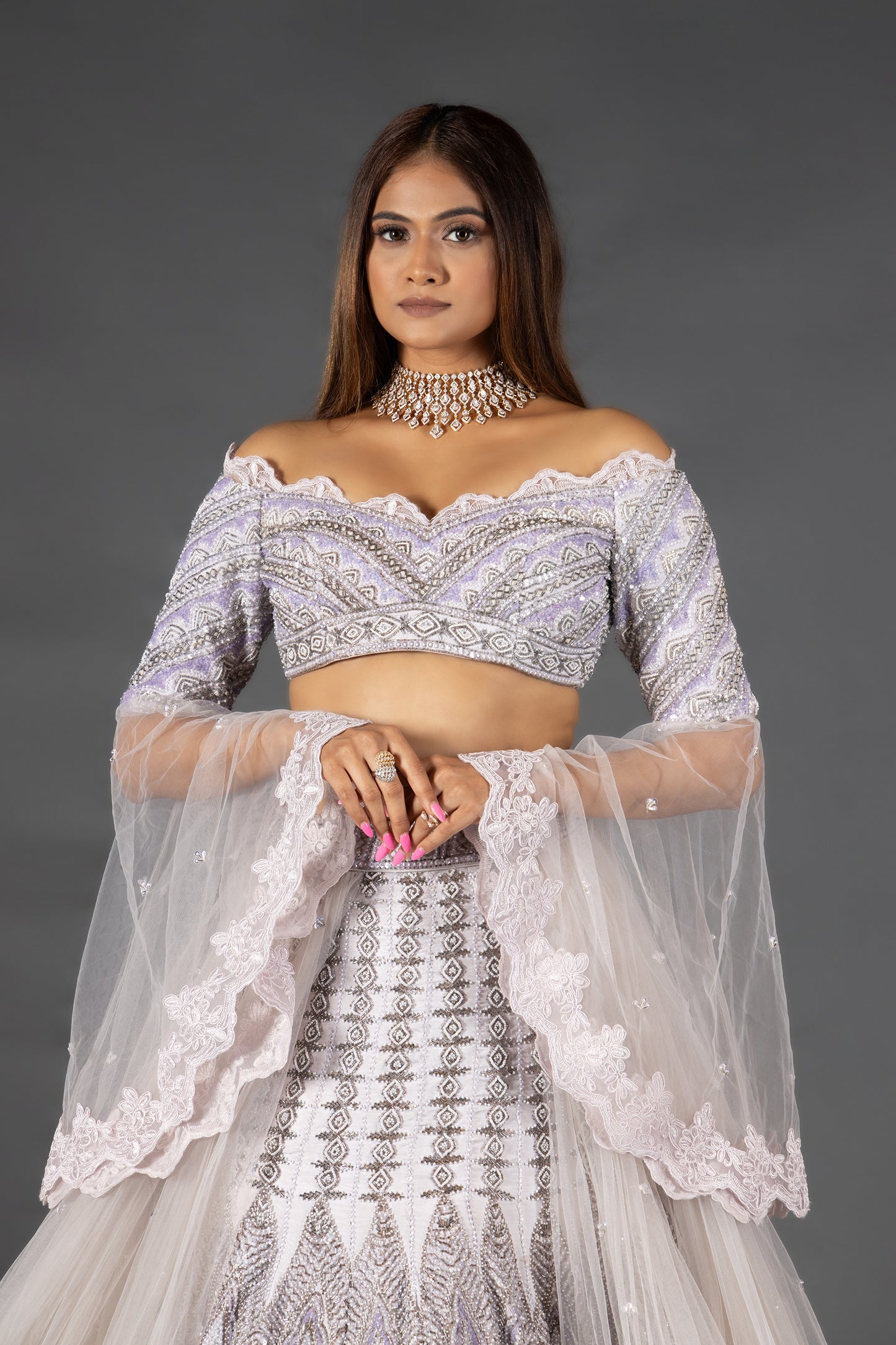 Lilac Lehenga Set