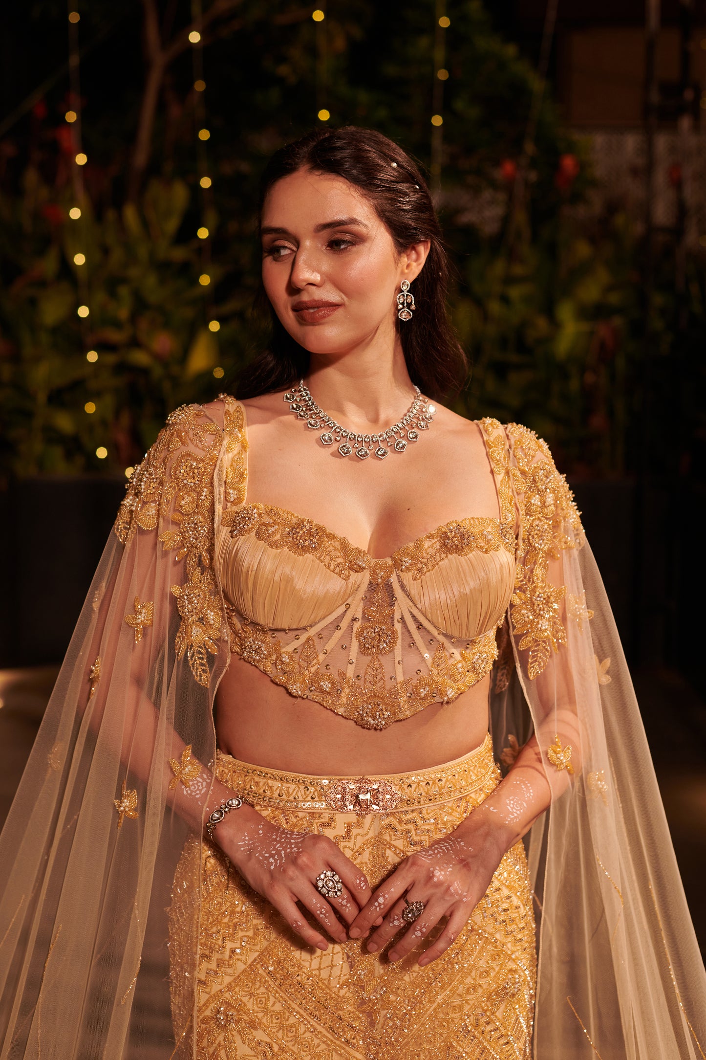 Champagne Shower Lehenga Set