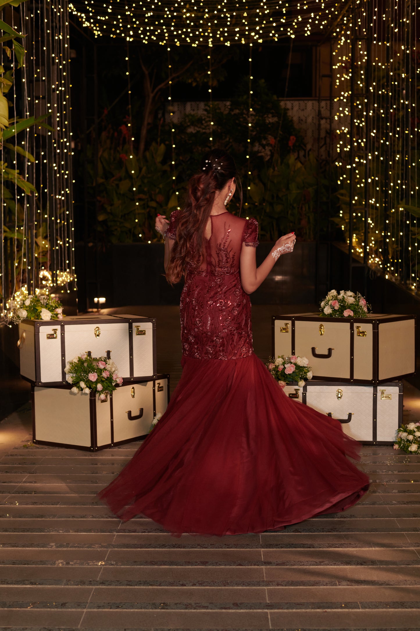 Royal Maroon Gown