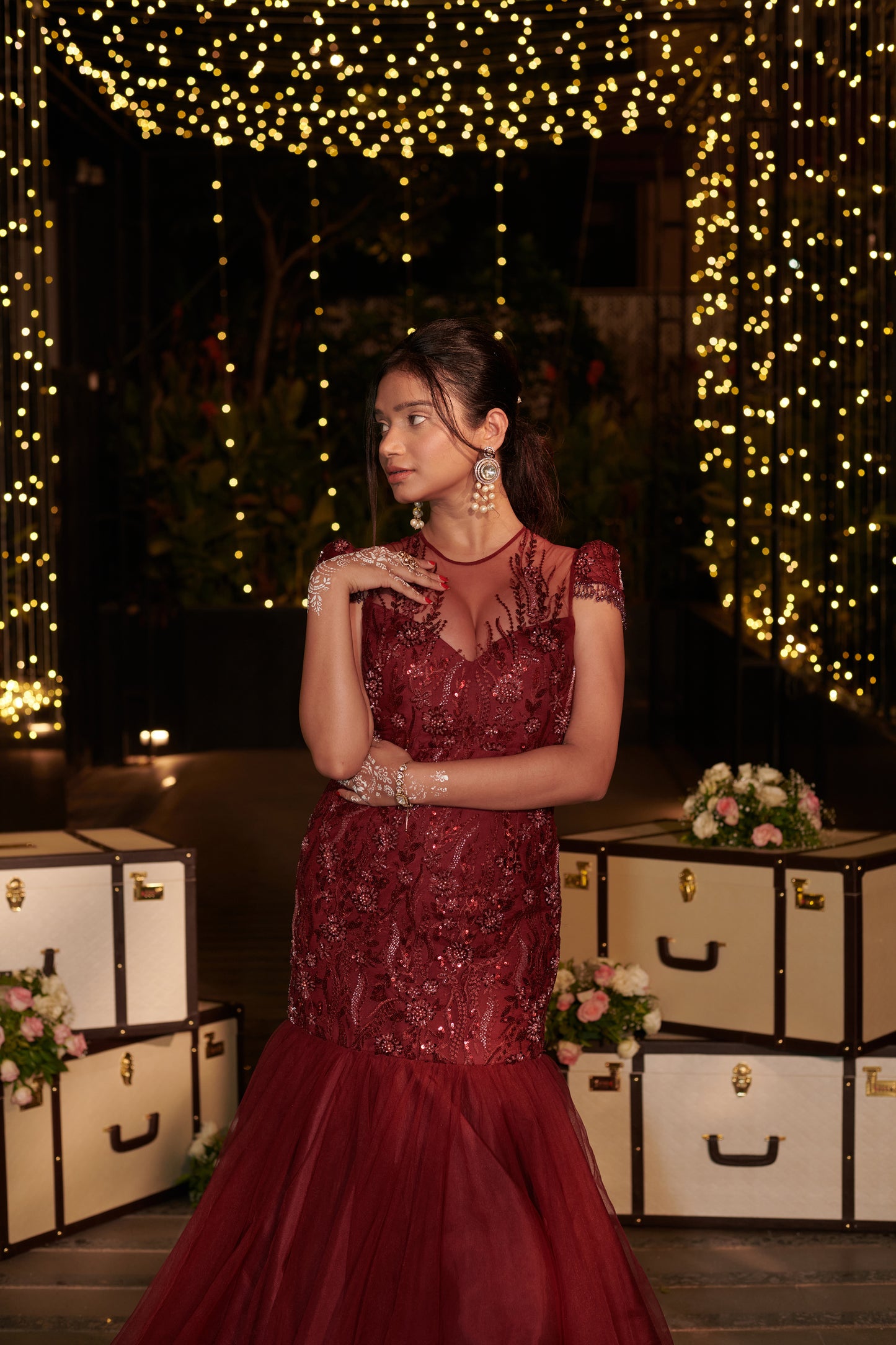 Royal Maroon Gown