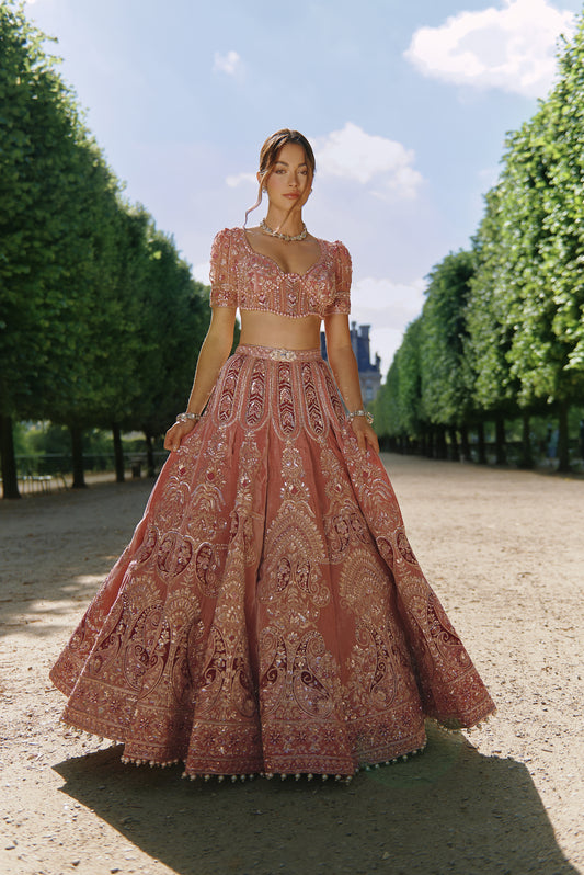 Mauve Lehenga Set