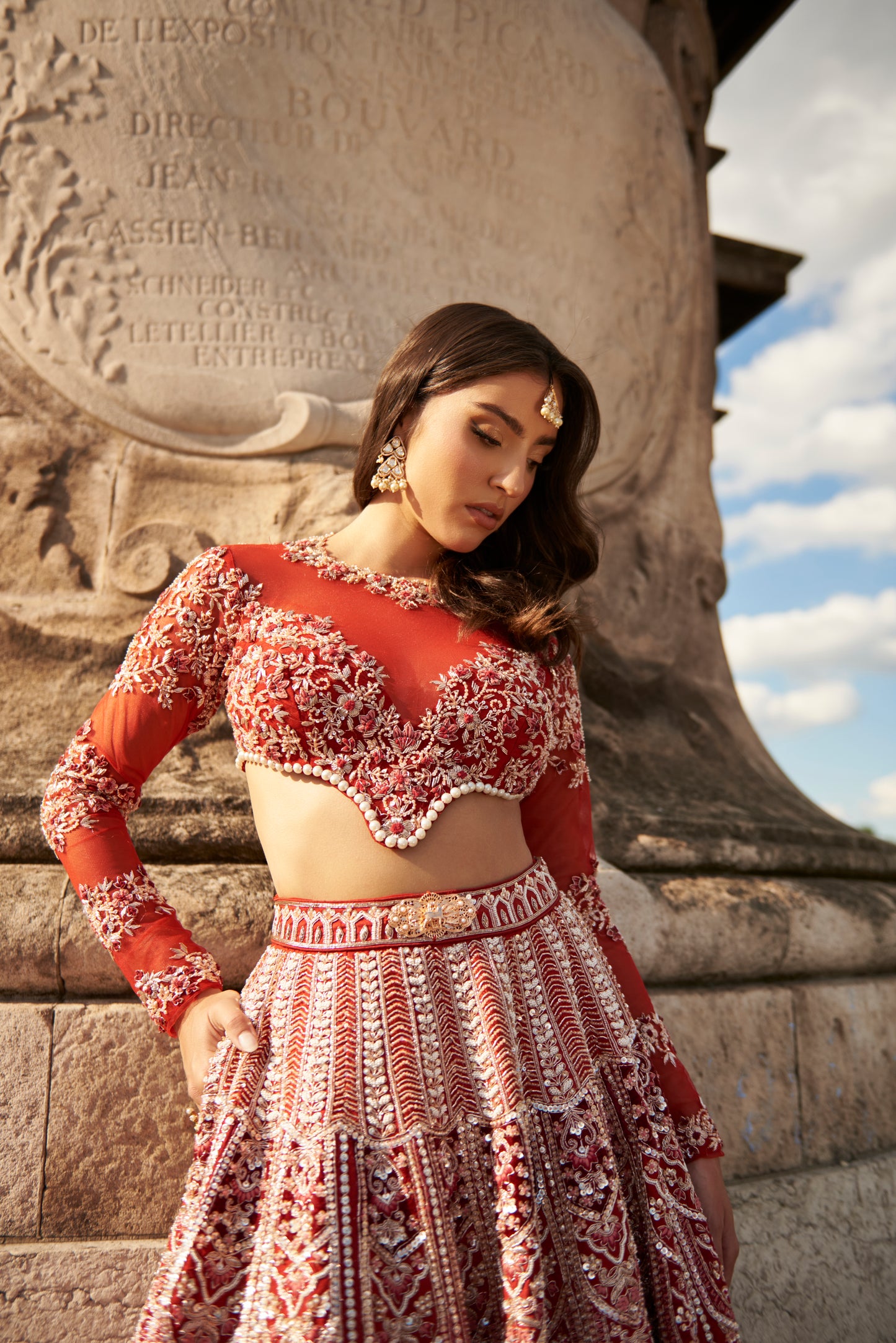 Full sleeve - Red Lehenga Set