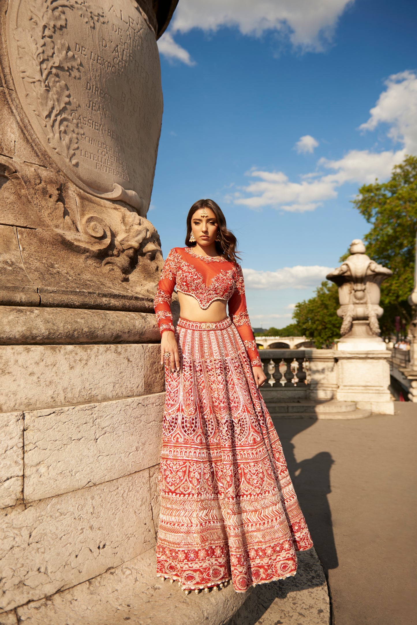 Full sleeve - Red Lehenga Set