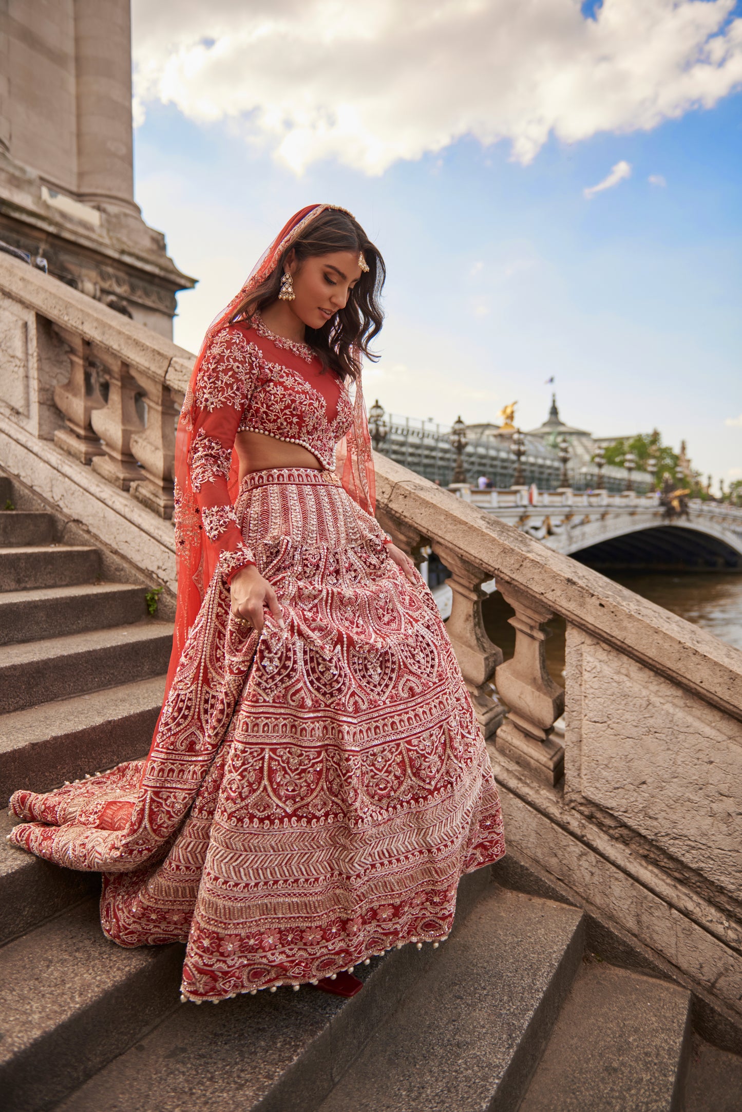 Full sleeve - Red Lehenga Set