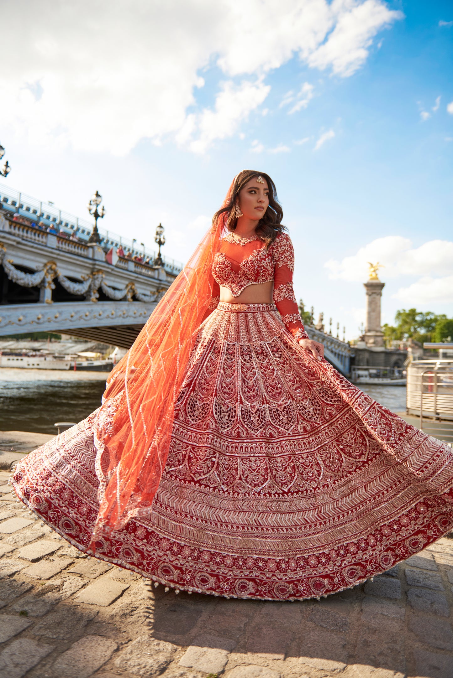 Full sleeve - Red Lehenga Set