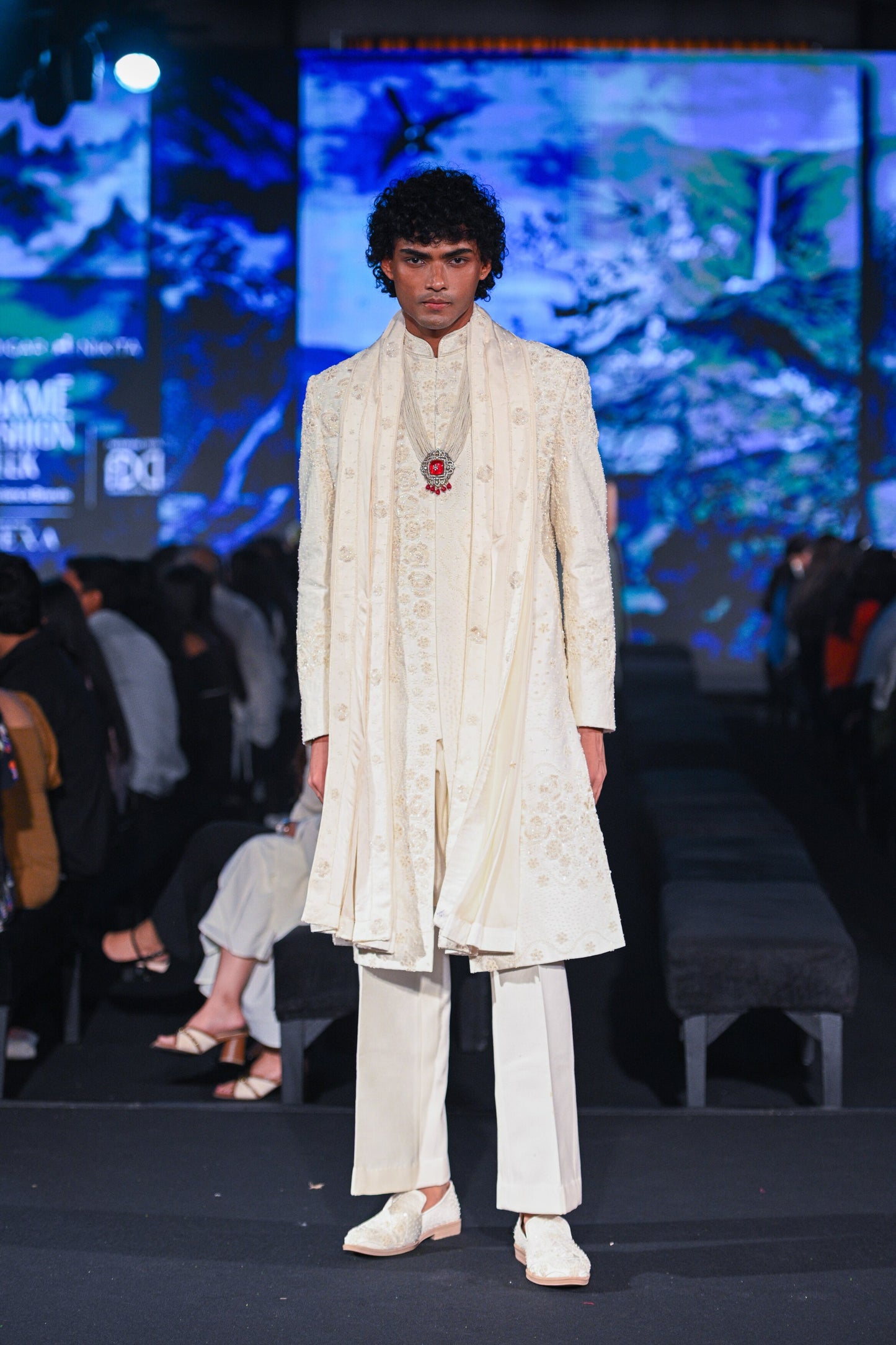 White Monotone Sherwani