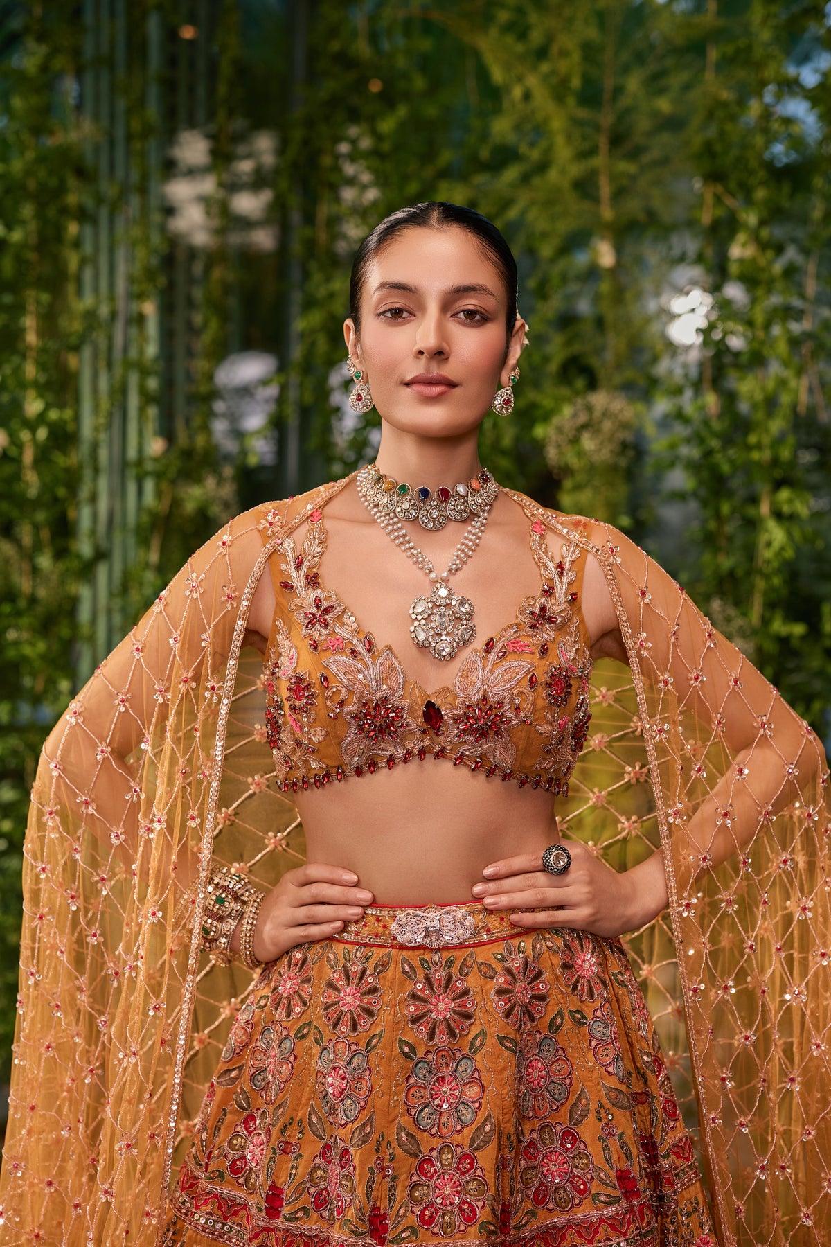 Pakshi Jaal - The living tapestry lehenga
