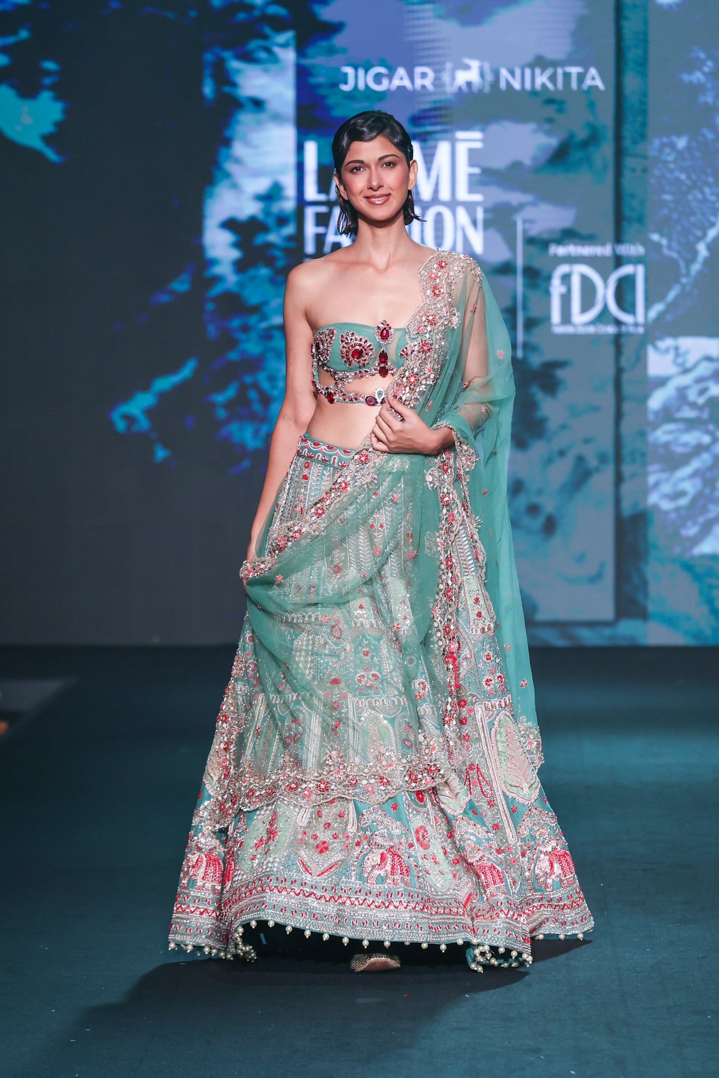 Ruby Rajwadi Lehenga