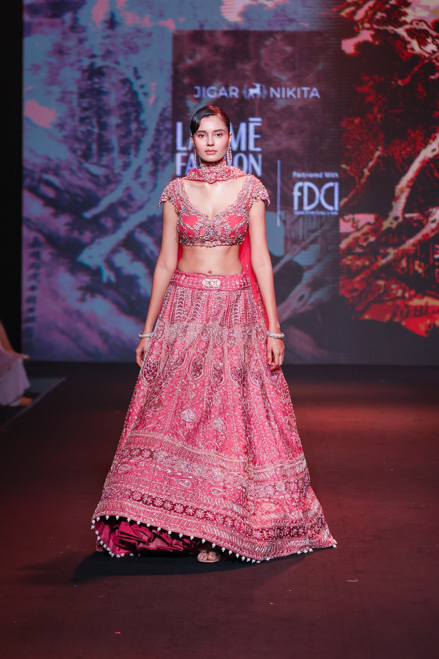 Dusk in Blossam Lehenga set