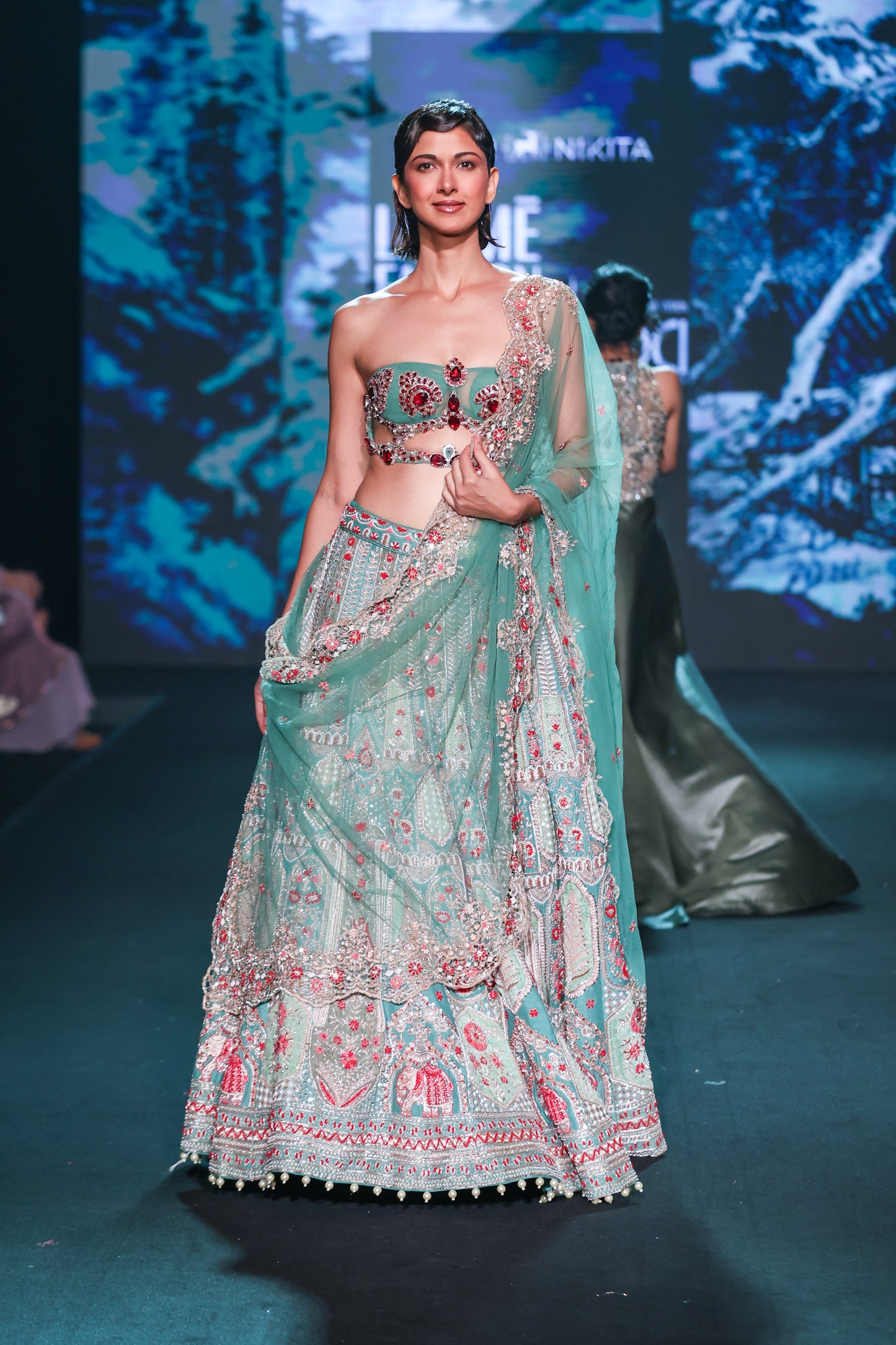 Ruby Rajwadi Lehenga
