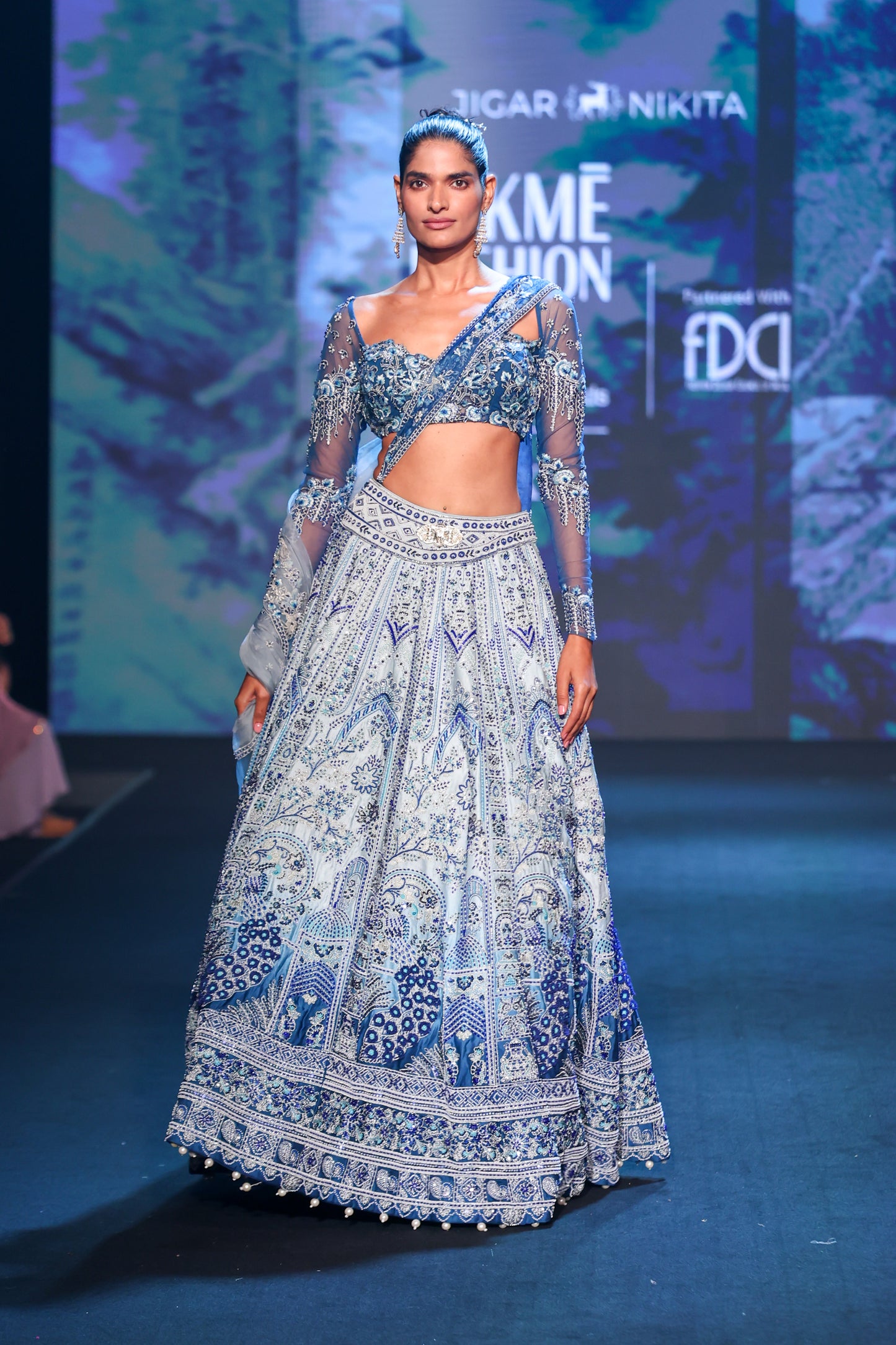 Peacock Ombre Lehenga set
