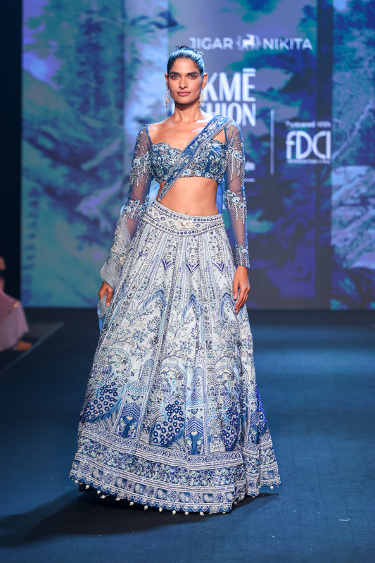 Peacock Ombre Lehenga set