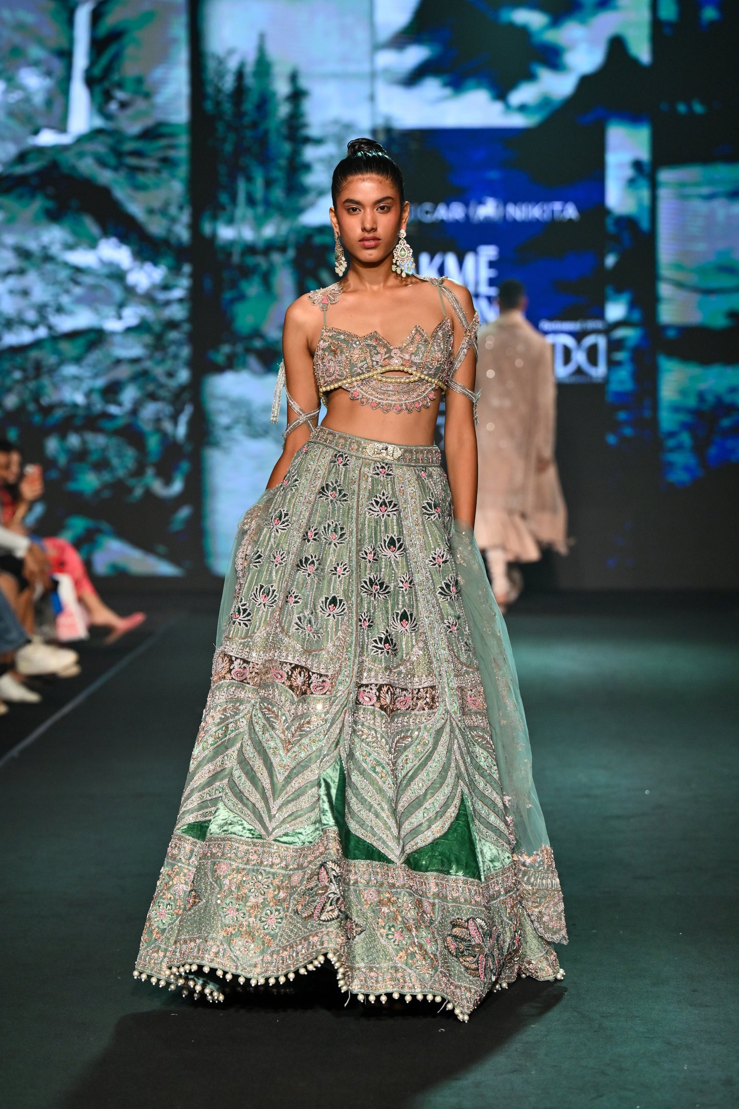 Lotus Teal Lehenga Set