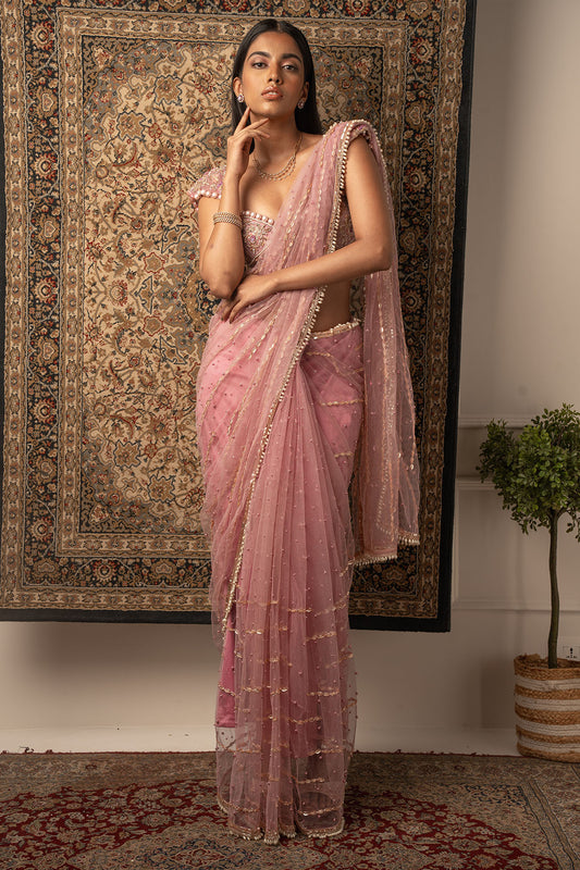 Saree with Blouse and petticoat