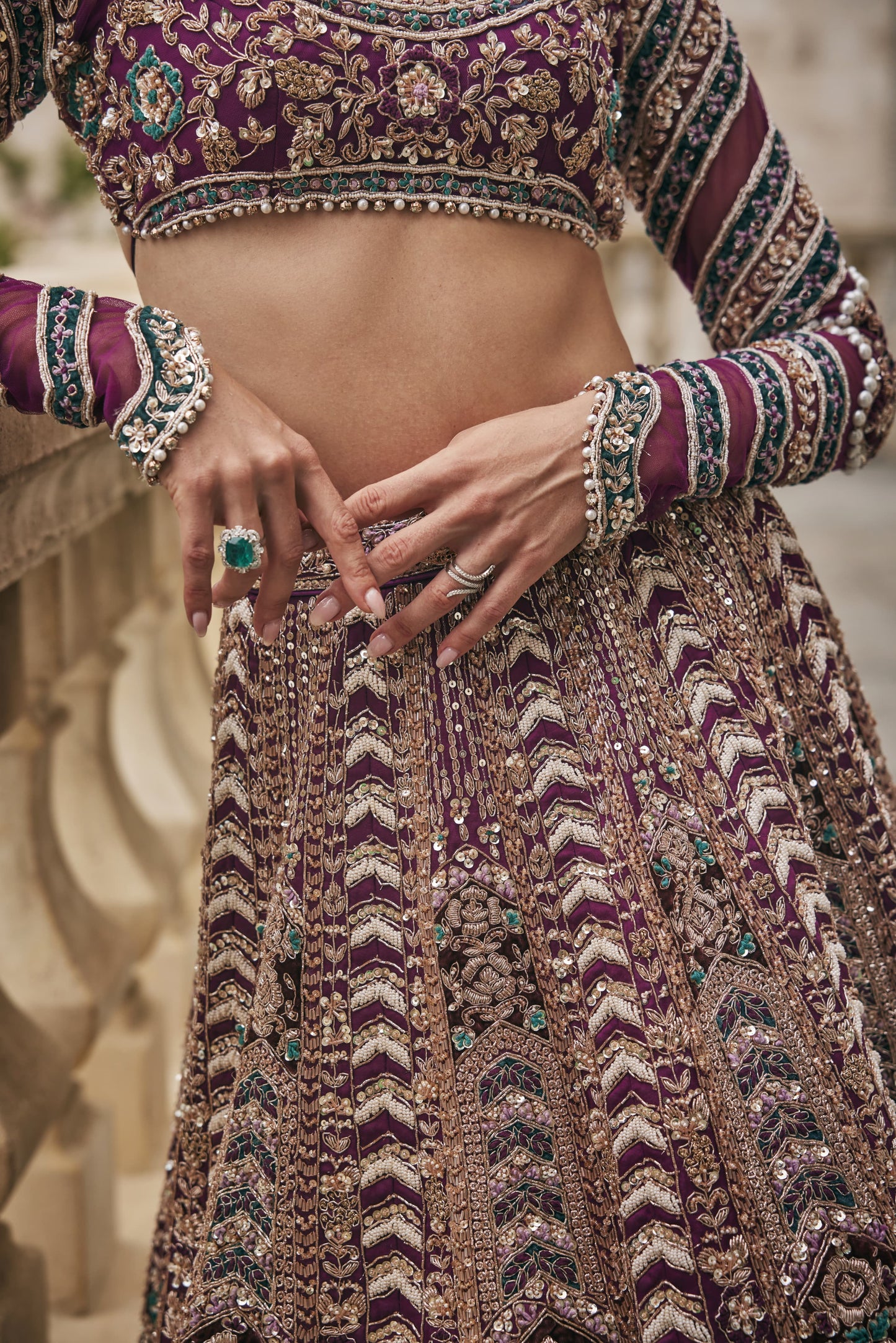 Whisper of Wine Lehenga Set