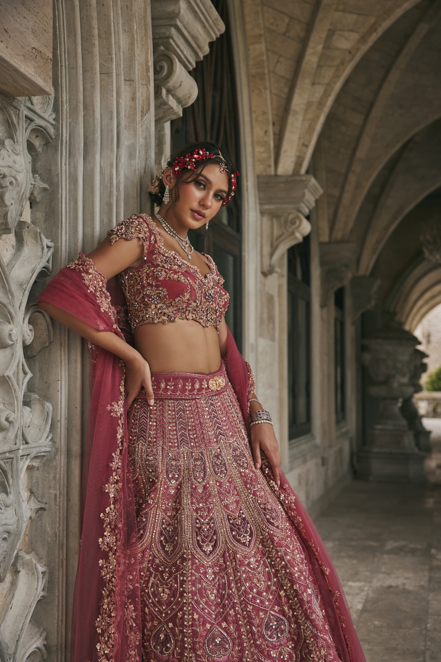 Dusk in Blossom Lehenga set
