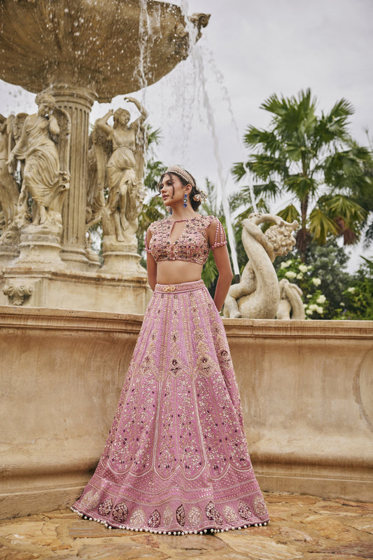 Flamingo Flounce Lehenga Set