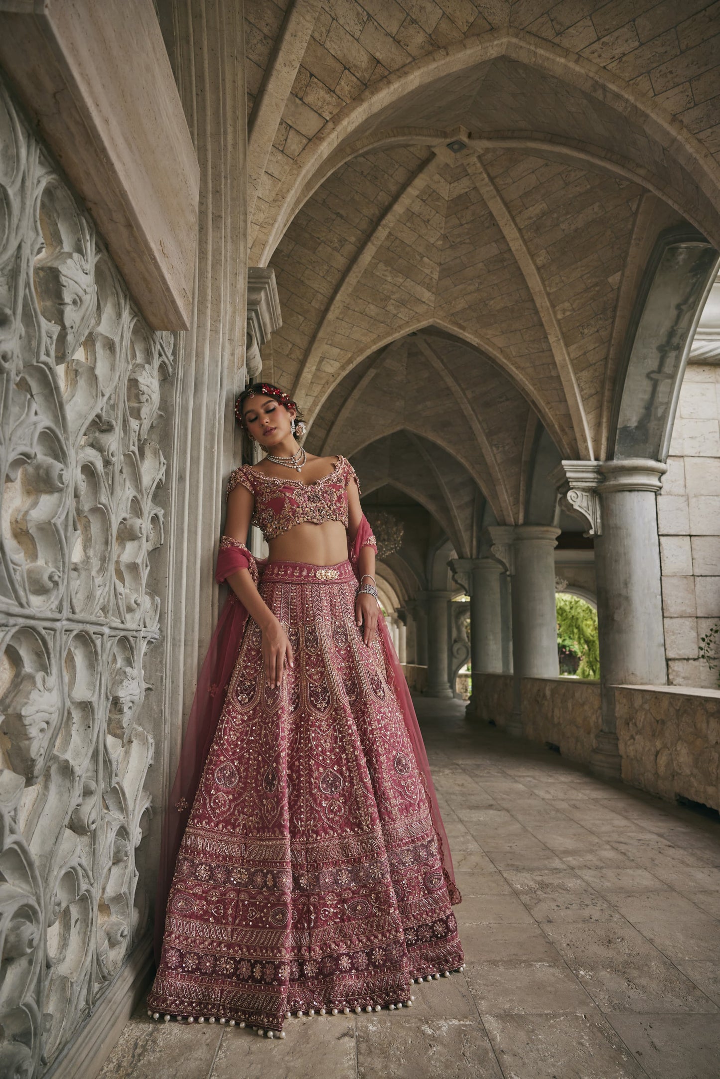 Dusk in Blossom Lehenga set