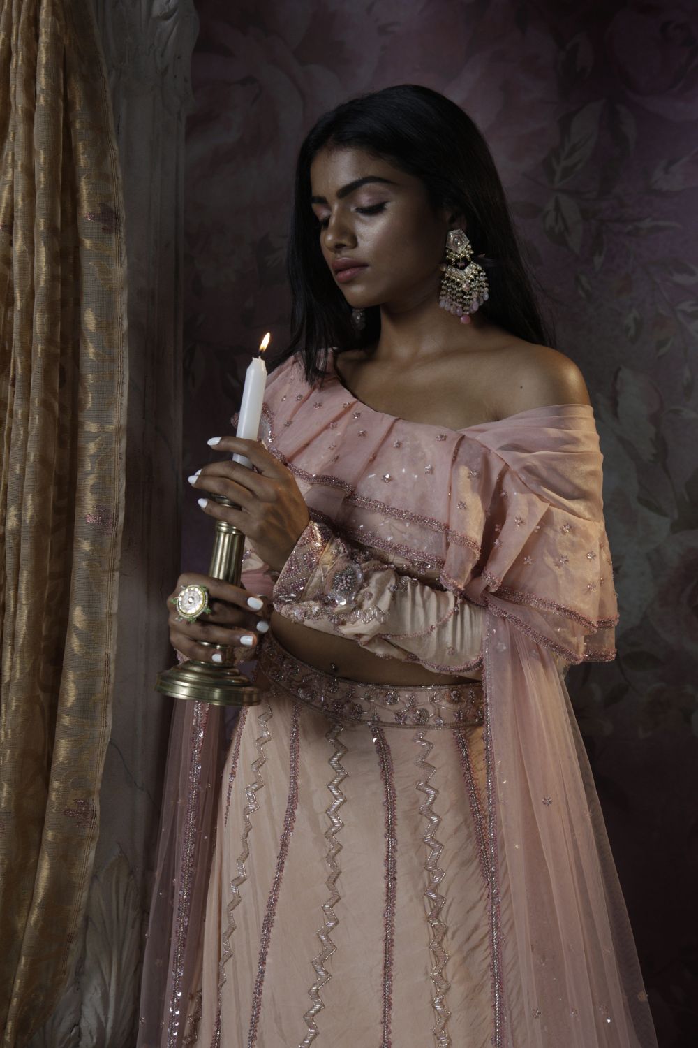 Dusty Peach Lehenga