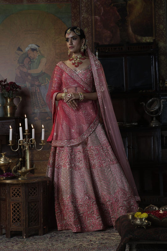 Peach Pink Lehenga