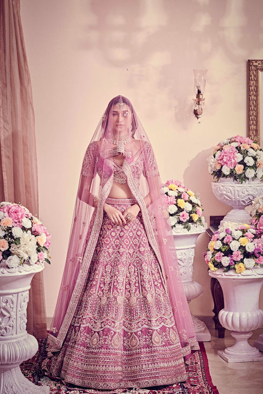 Dull Magenta Lehenga