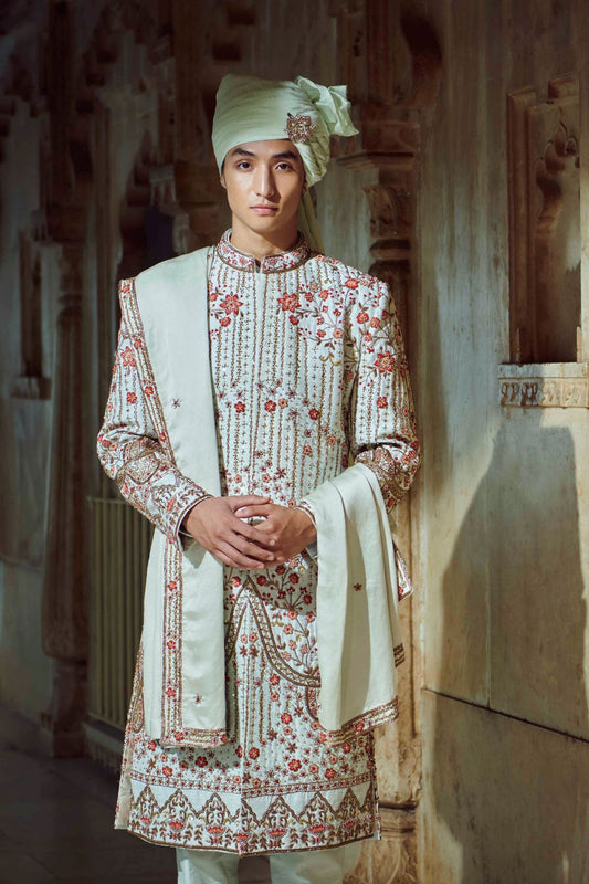 Mint Green Sherwani Set