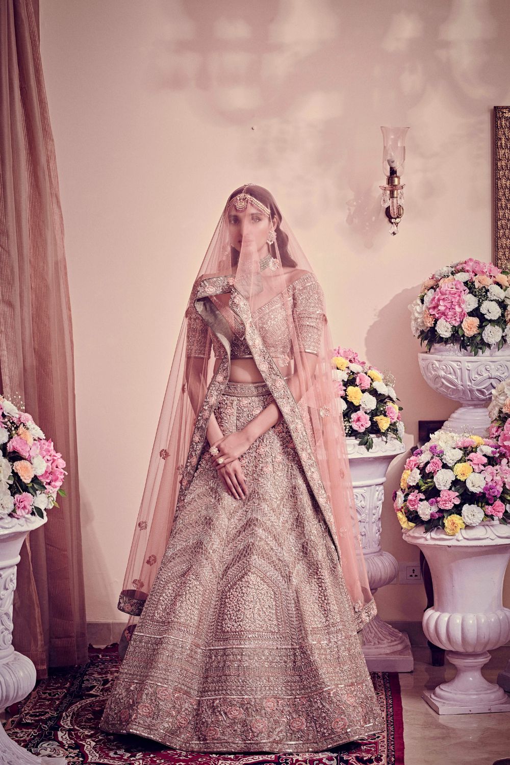 Sage green Lehenga