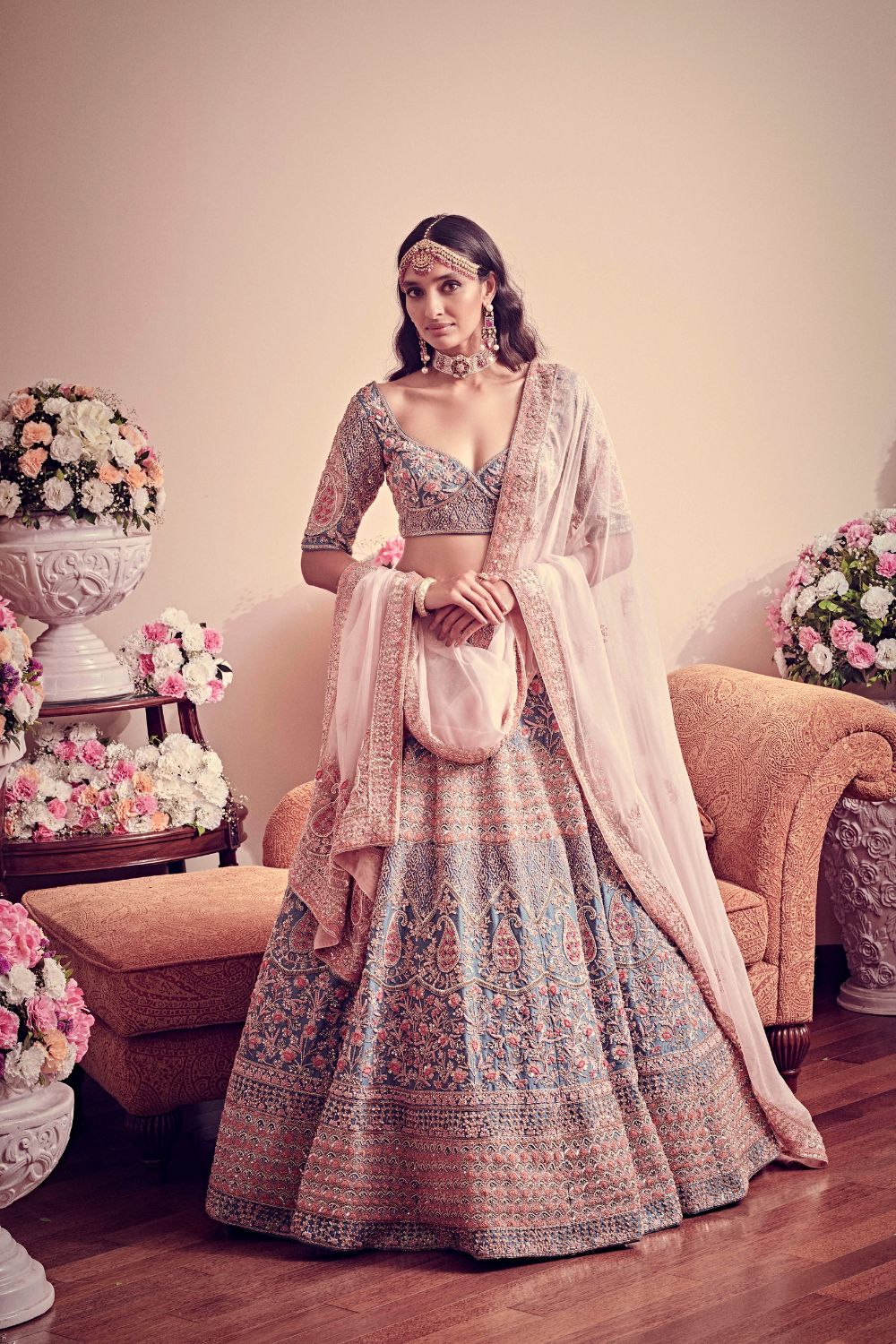 Avant Garde Blue Hued Lehenga