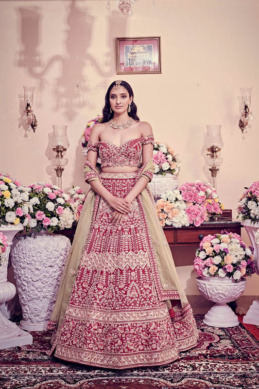 Garnet Red Lehenga