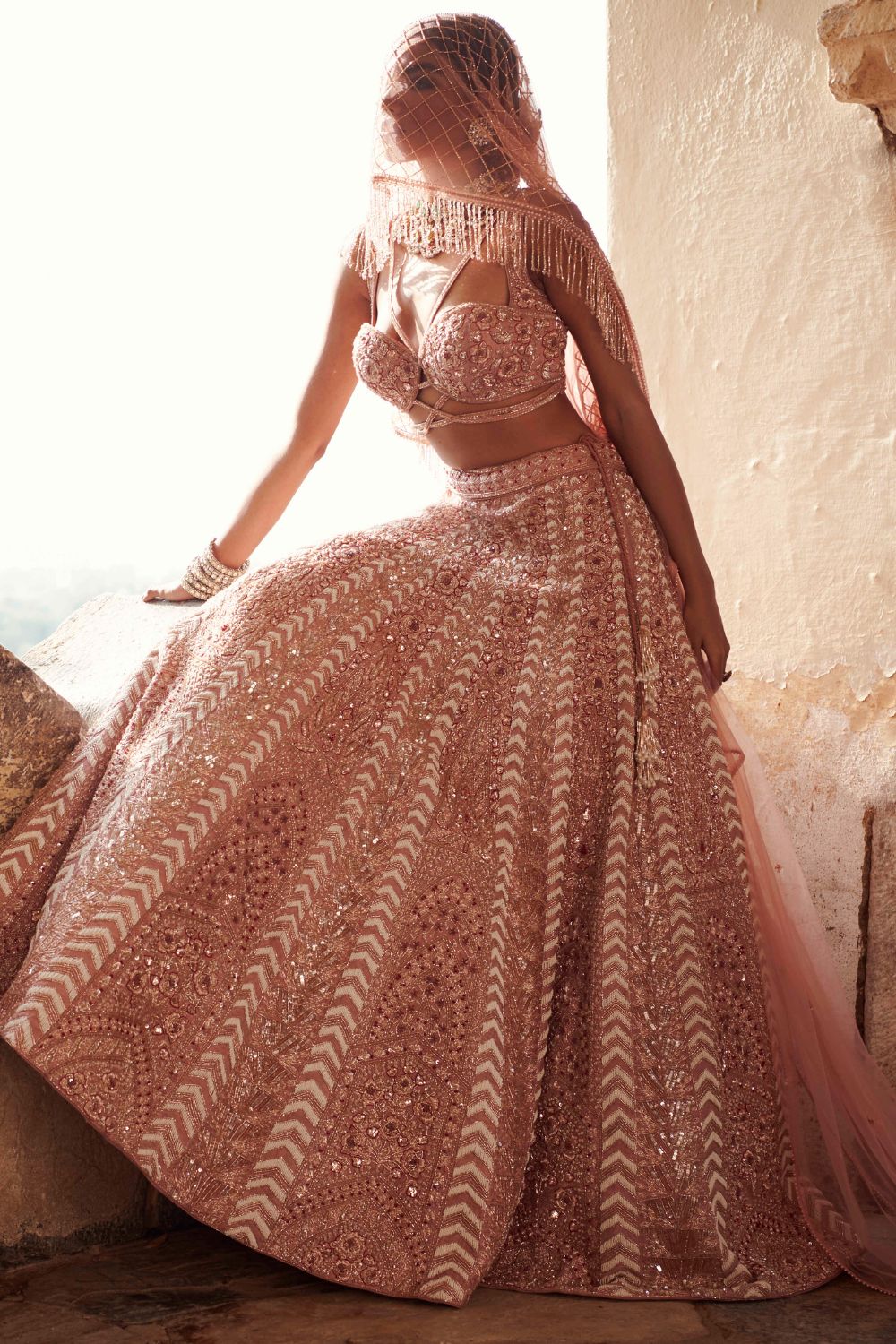 Pale Pink Bridal Lehenga