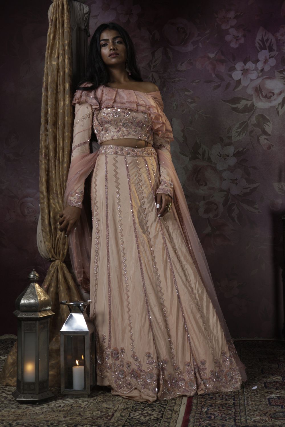 Dusty Peach Lehenga