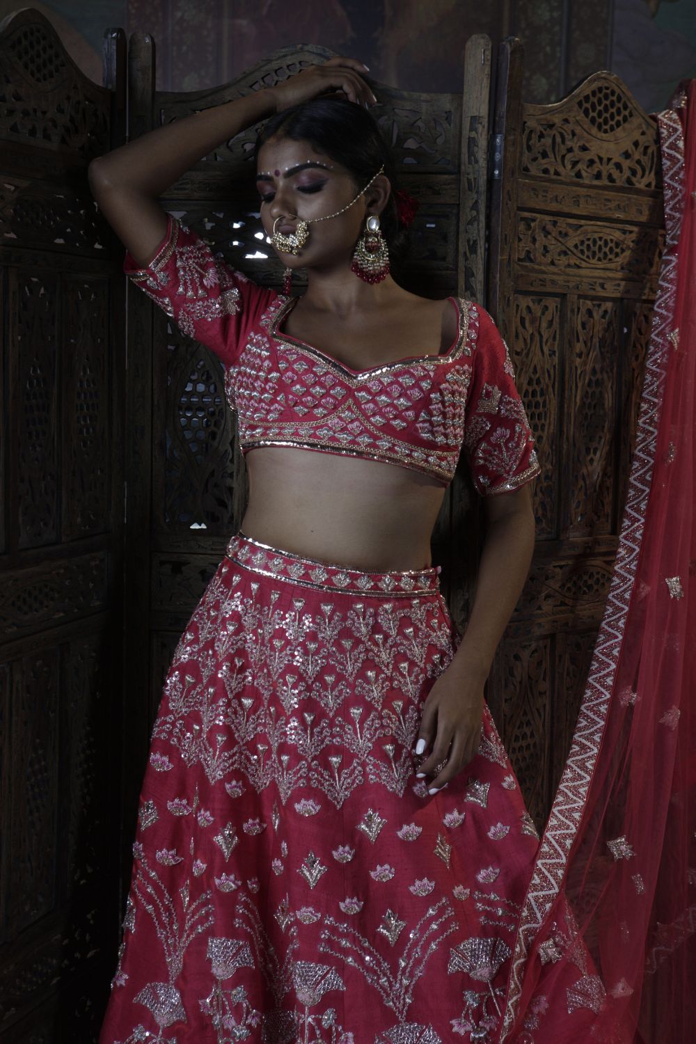 Red Lehenga