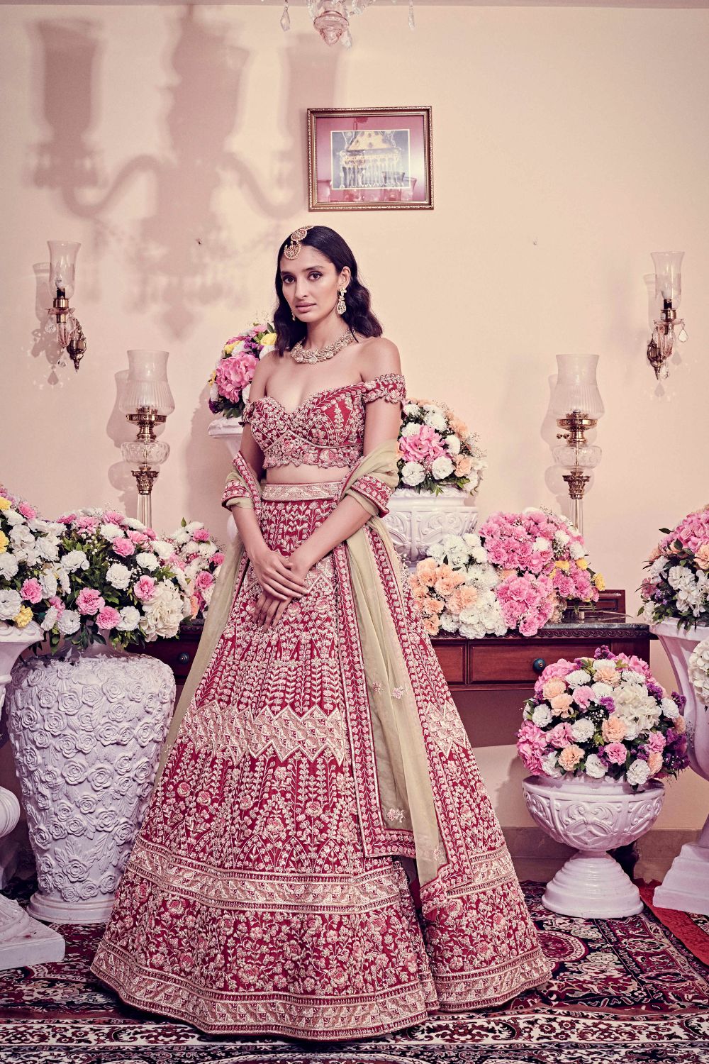 Garnet Red Lehenga