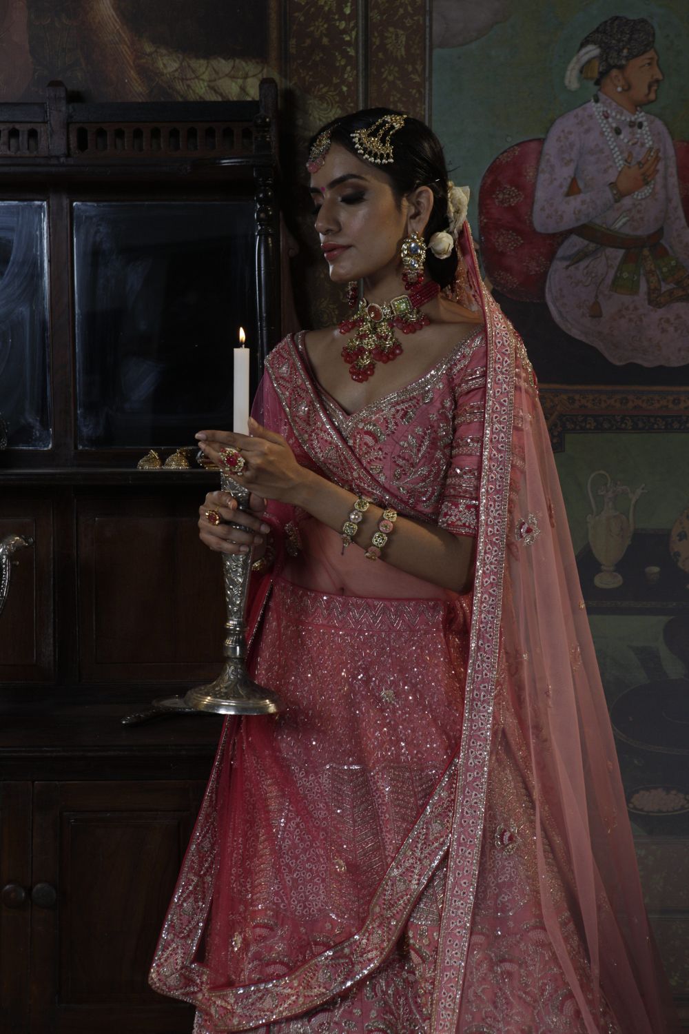 Peach Pink Lehenga