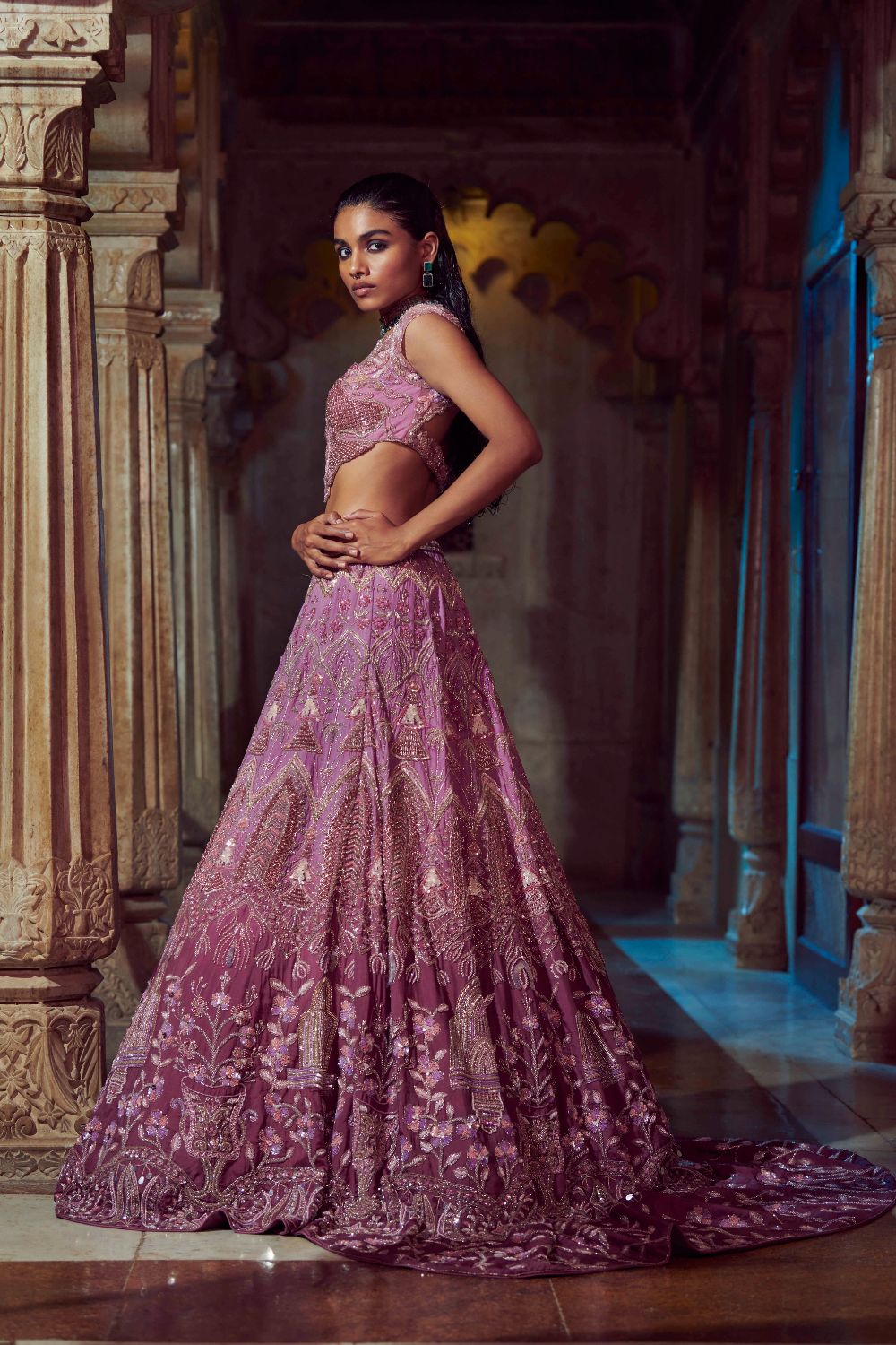 Ombré Sombre Lehenga