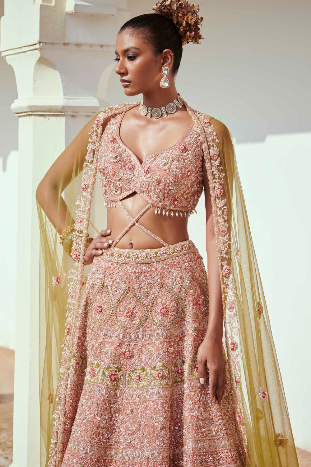 Light Rust Bridal Lehenga