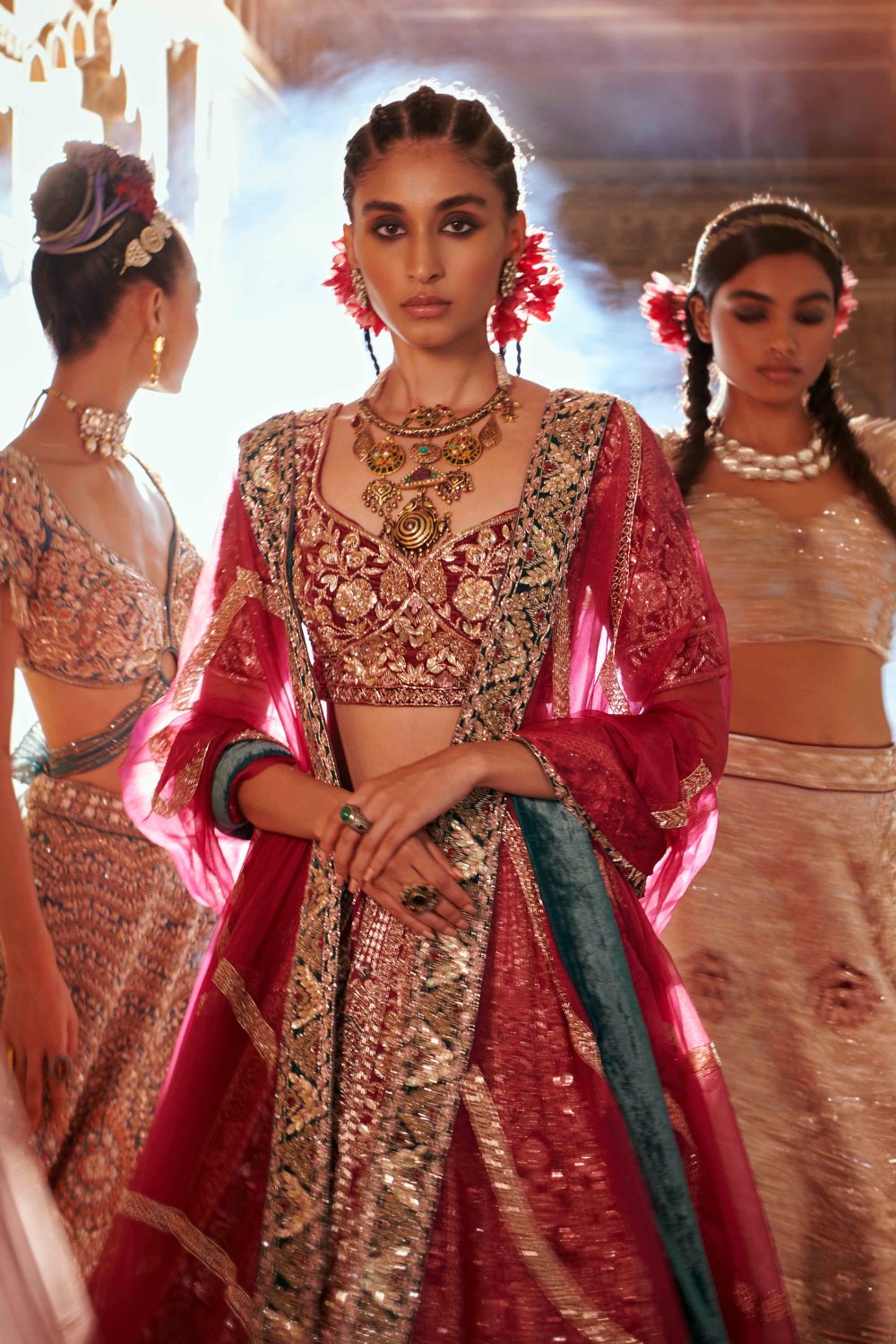 Mauve Pink Bridal Lehenga