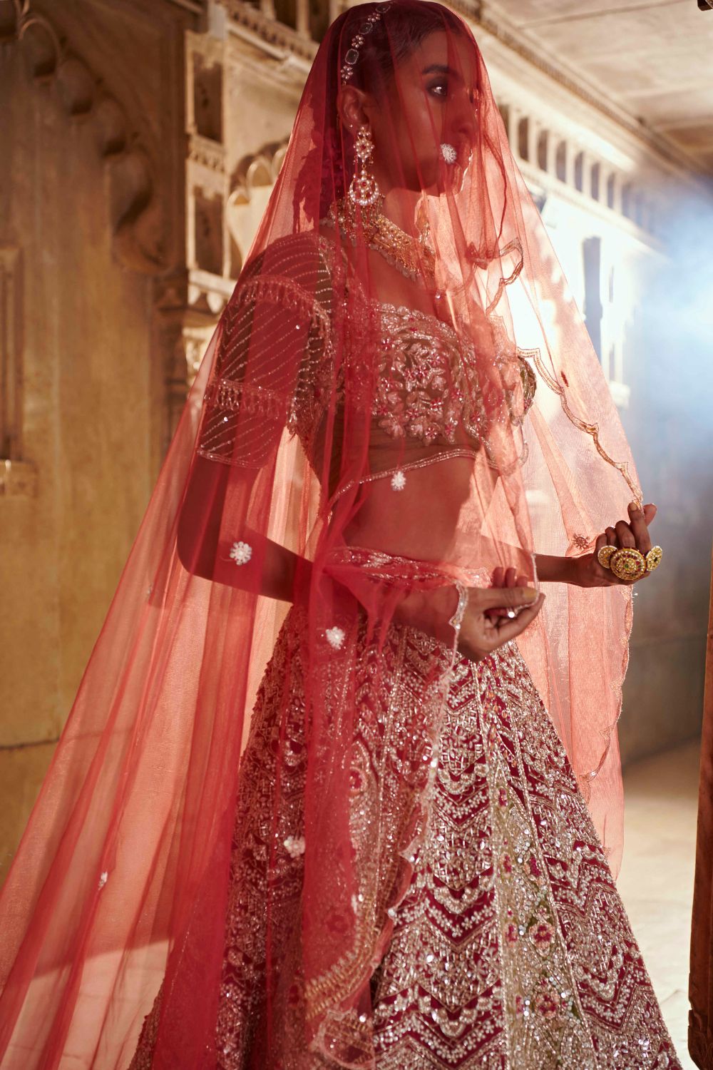 Plum Bridal Lehenga