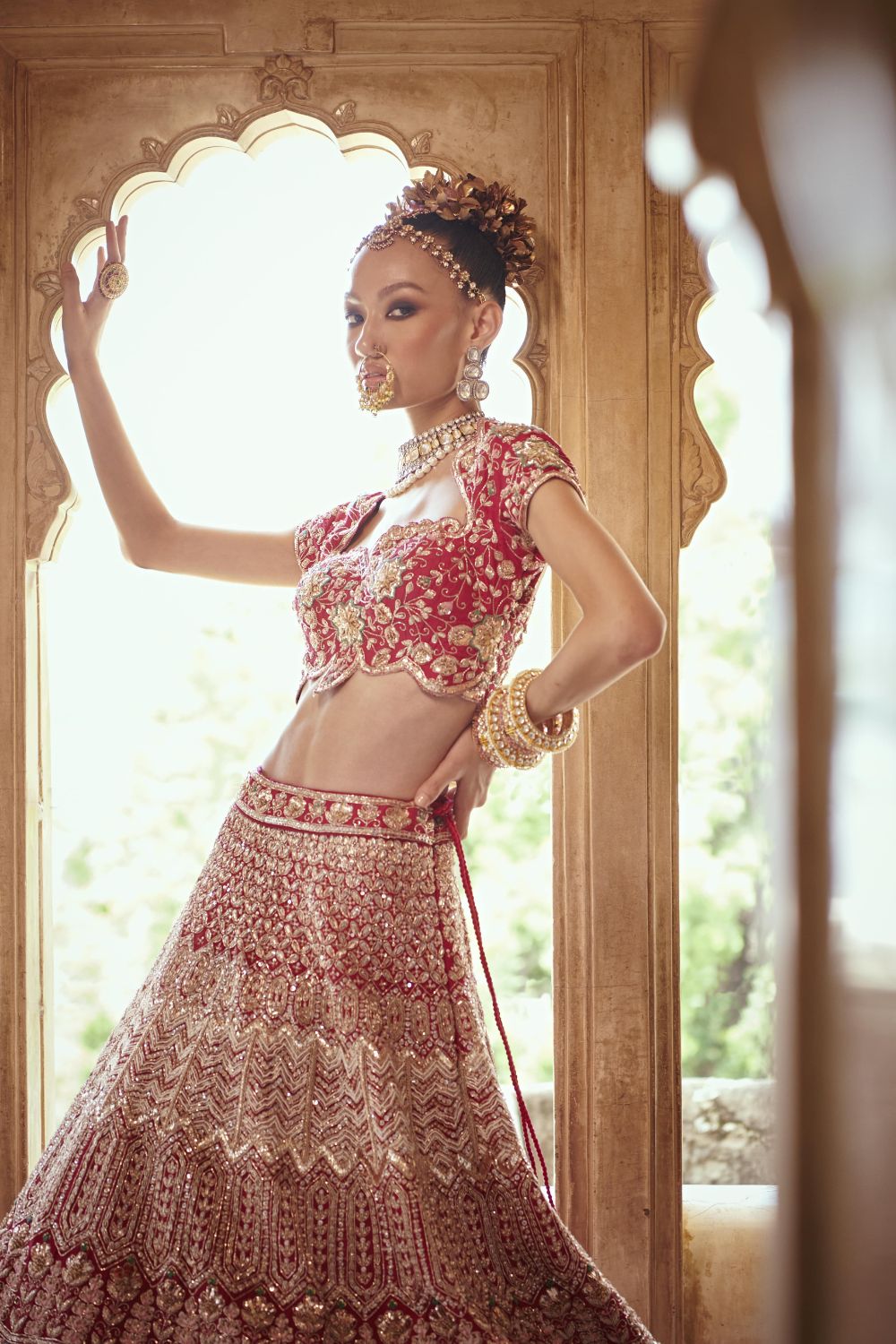 Dark Pink Bridal Lehenga