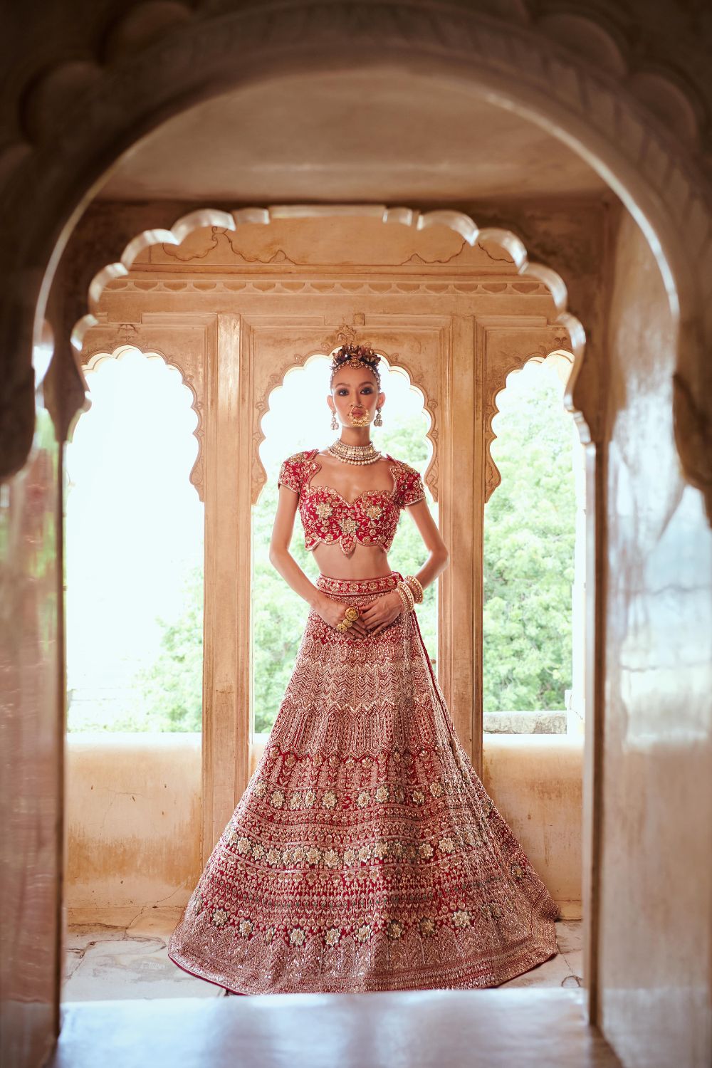 Dark Pink Bridal Lehenga