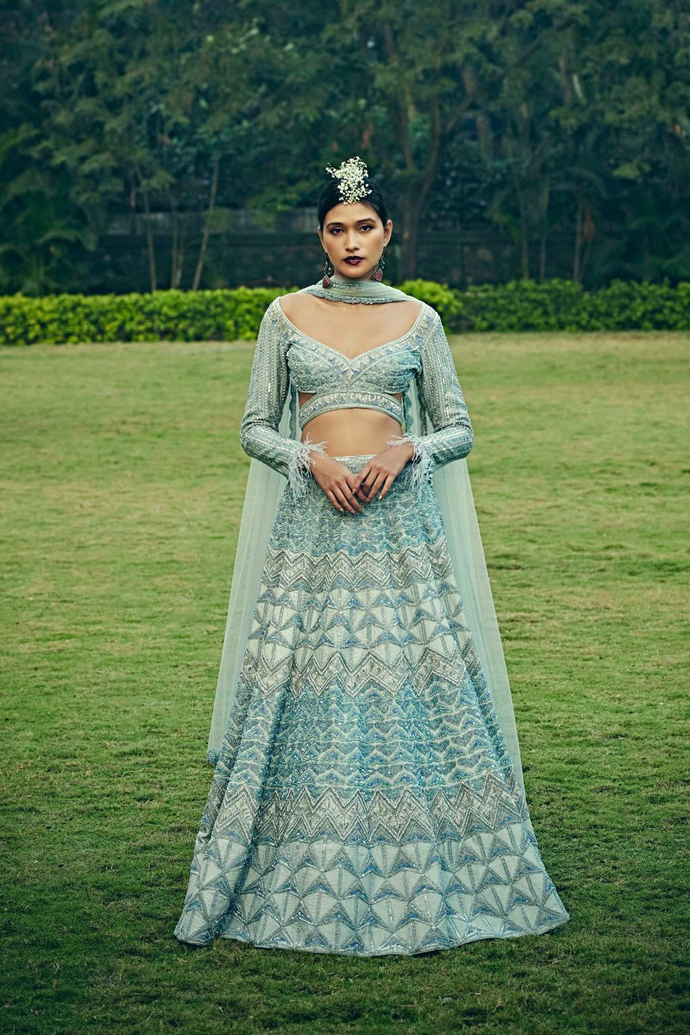 Arctic Blue Lehenga