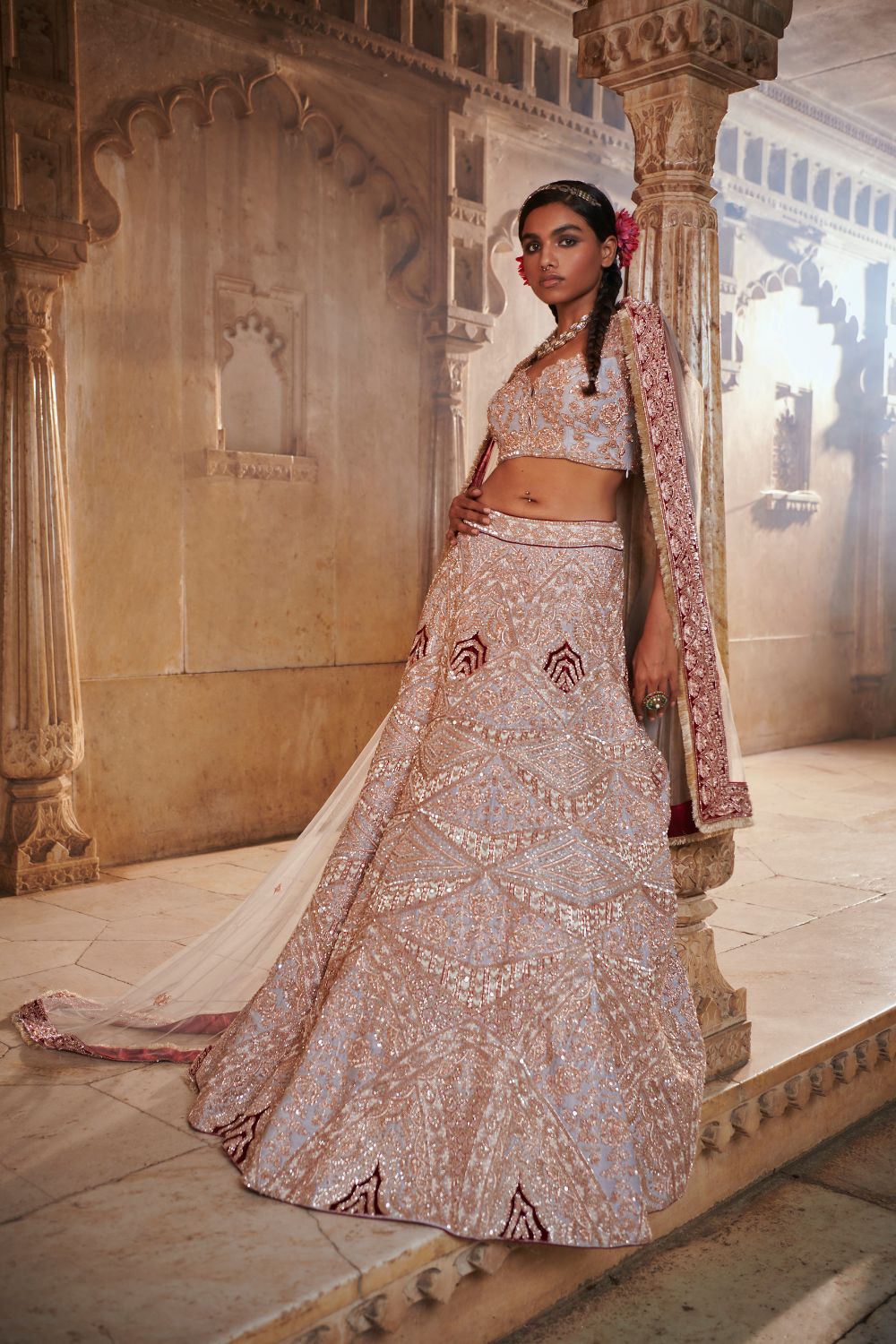 Grey Bridal Lehenga